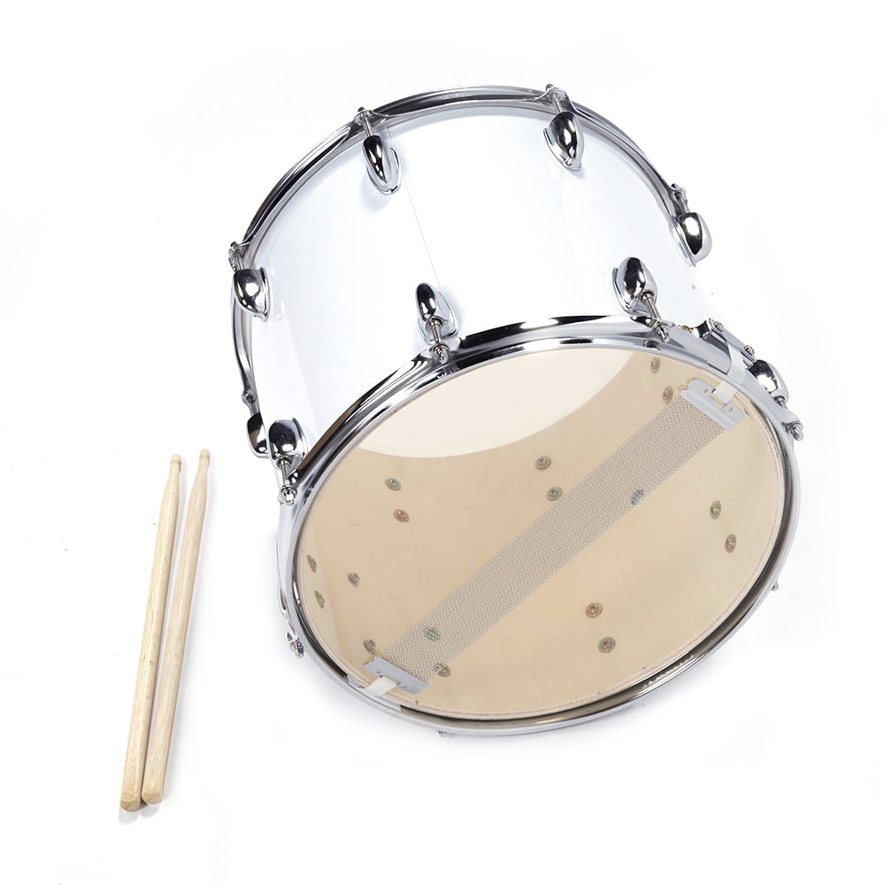 14x10 Snare Sound, Stainless Steel & Wood 8 Tuning Lugs, Electroplated Hoops with Drumsticks, Key & Strap