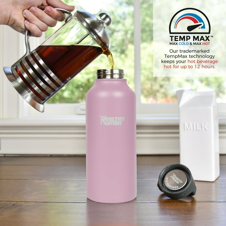 Healthy Human Stainless Steel Water Bottle, Double Walled Vacuum Insulated  Water Thermos for Adults