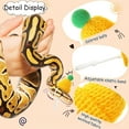 thumbnail image 3 of 20PCS Pet Snake Hat with Adjustable Elastic Chin Strap, Small Reptile Animal Hamster Knitted Hat Pompon Mini Hats for Pets Snake Ball Python Lizard Guinea Pig Chameleon Iguanas Accessories Decoration, 3 of 6