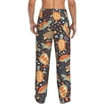 thumbnail image 3 of Uemuo Turtles and Sea Plants Pattern Men's Wide Leg Palazzo Lounge Pants with Pockets Light Weight Loose Comfy Casual Pajama Pants-Small, 3 of 9
