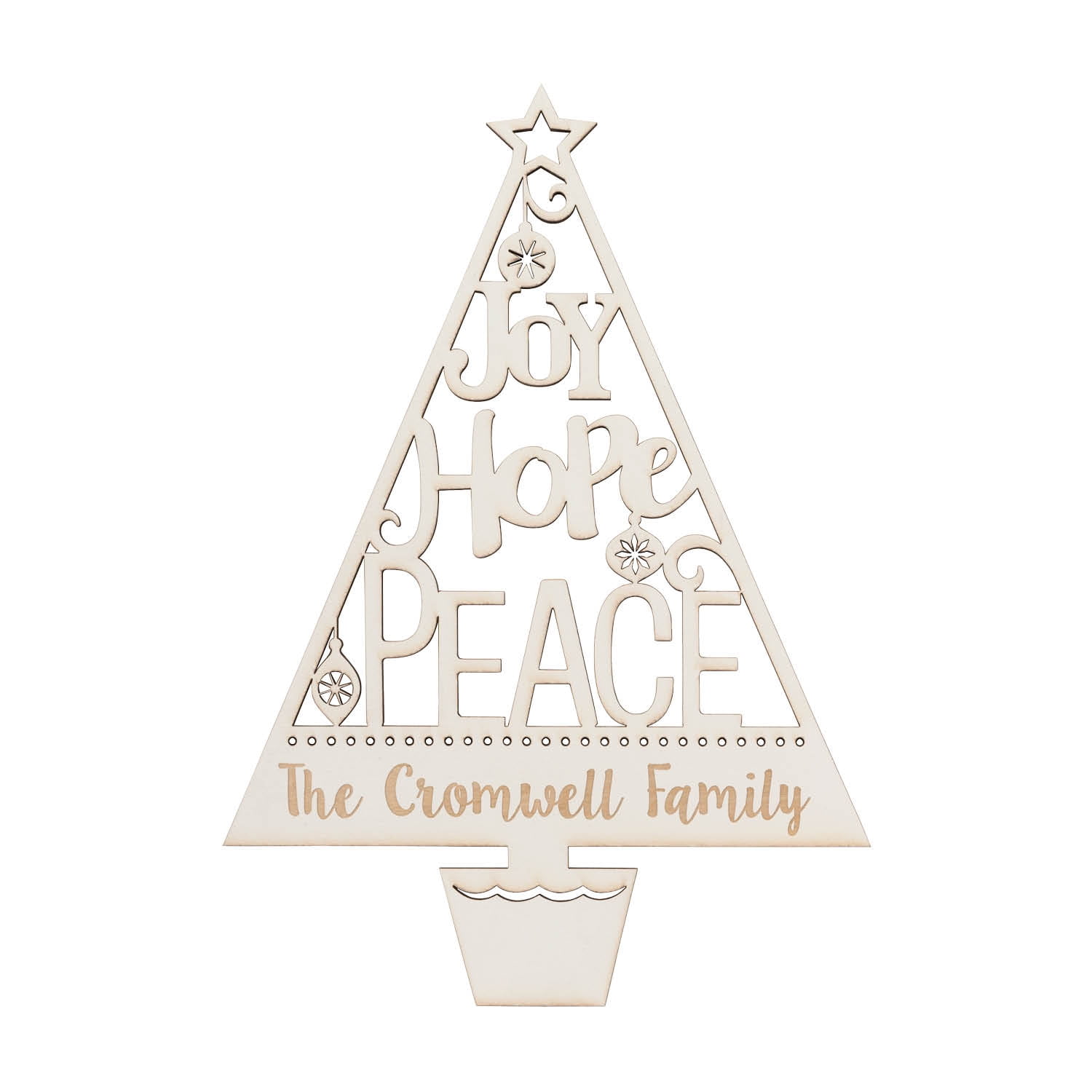 Personalized Antique White Tree Plaque