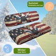 thumbnail image 6 of Yuyamidu 2 PCS Retro USA Flag 250th Golf Cart Seat Covers Eagle Back Rest Seat Cover Golf Cart Seat Cushion Cover Golf Cart Accessories Fits All 2-Seat Golf Carts, 6 of 8