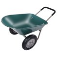 thumbnail image 1 of Elevon Brouette Utilitaire de Jardinage à 2 Roues, Chariot de Jardin avec Support, Vert, 1 of 11