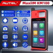 Autel MaxiIM KM100 Key Fob Programming Immobilizer Tool 2025 Version Lite of IM508 IM608 with 2pcs Blank Programmable Key 60s Key Creation IMMO Learning Chip Read/ Edit/ Clone Frequency Detection