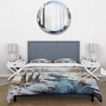 thumbnail image 3 of Designart "Birch Woods Winter IV" Tree Birch Bedding Covert Set - Traditional Blue Floral Bed Set With 1 Sham, 3 of 6