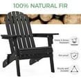thumbnail image 4 of YEXJ Folding Adirondack Chair Set of 2 Outdoor, 300LBS Solid Wood Garden Chair Weather Resistant, Fire Pit Lounge Chairs for Garden/Yard/Patio/Lawn, Black, 4 of 9