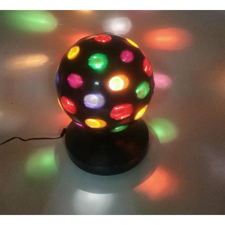4" - Black - Rotating, Creative Motion Disco Ball with 21 Points of Light , Rotating 180 degrees, Party, Event, Wedding, Product Size: 5.5x6.5x5.5