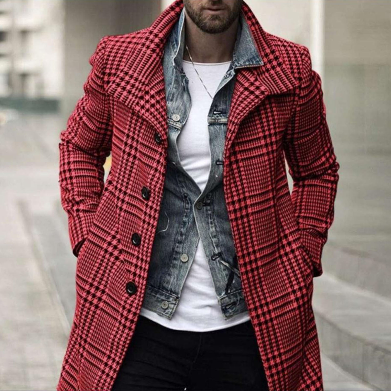 Mens Down Jacket Mens 2019 Mens Wear Workwear Mid-Length Mens Winter Long Coat Oversized,a,3XL 