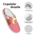 thumbnail image 5 of Yiaed Cute Cat Print Slippers Fuzzy Warm Cozy Slippers Non Slip House Slippers For Indoor Outdoor Slippers House Slippers-8, 5 of 7