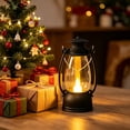 thumbnail image 7 of LED Vintage Lantern Night Light Electronic Candle Lamp Flickering Flameless Light Portable Hanging Lantern for Halloween Christmas Wedding Party Tabletop Home Decor Ambient Lighting Display, 7 of 7