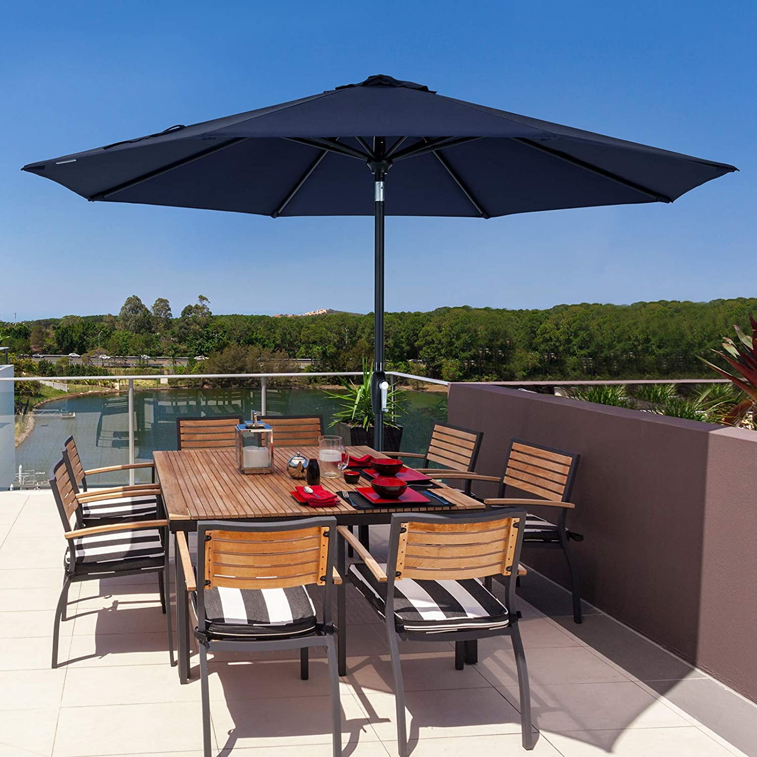 Tempera 9FT Auto Tilt patio umbrella