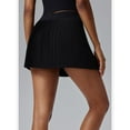 thumbnail image 2 of SWSMCLT Women's Tennis Skort Athletic Scooter Spring Summer Scooter Skirt Pleated Cute Layered Elastic Waist Black 2-4, 2 of 2