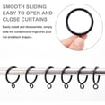 thumbnail image 3 of 20Pcs Iron Curtain Rings with Eyelet for Curtain Panels, 1.5 Inch Clothes Rings Apply to Curtain Rod, Electrophoresis Black, 3 of 5