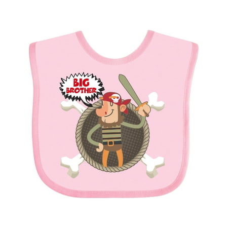 

Inktastic Big Brother Pirate Gift Baby Boy Bib