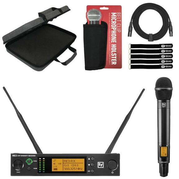 Electro-Voice ND76 Cardioid Microphone Handheld Wireless Set (5L Band) with Multipurpose EVA Case Package