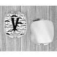 thumbnail image 4 of Letter V Moustache Initial Compact Mirror, 4 of 4