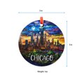 thumbnail image 5 of Custom Chicago Ornament |Faux |Unique Souvenir |Vacation Travel Gift | Holiday Anniversary |Christmas Decor, Holiday Keepsake, Xmas Tree Hanging Decoration, Seasonal Gift Idea, Col, 5 of 5