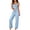 #0349-Sky Blue, variant on Favoffer Two Piece Sets for Women Lace Cami Top and Trousers Set Casual Summer Outfit Matching Loungewear Set