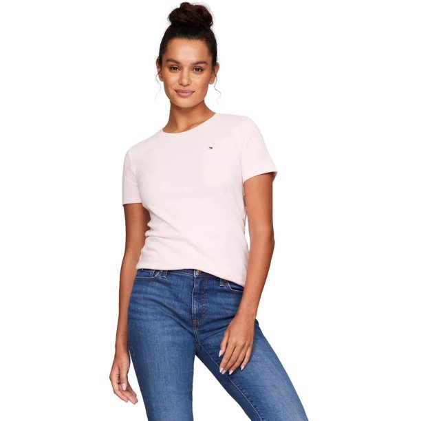 Camiseta Tommy Hilfiger Essential Favorite Flag Logo para mujer