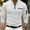 White, variant on Bcfgryg Male Shirt Quarter Zip Work Daily Wear Long Sleeve Fashion Comfortable Plain Pocket Regular Fit Top Casual Men's Shirts