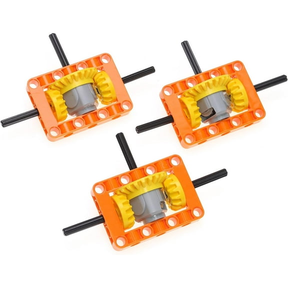 3Set Technical Framed Differential Gear Set Kit Compatible with Major Brands Technic-Parts Technic-Axle-Frame-Gears