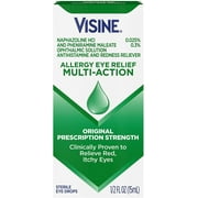 Visine Allergy Eye Relief Multi-Action Antihistamine and Redness Reliever Eye Drops, 0.5 oz