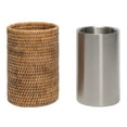 thumbnail image 7 of KOUBOO Unique Home Decor La Jolla Double-Wall Stainless Steel Rattan Drink Sleeves, Honey-Brown, 7 of 7