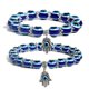 thumbnail image 1 of Pulsera de abalorios con cuentas de mal de ojo, pulsera de cuentas de ojo azul, regalo de pareja, 1 of 1