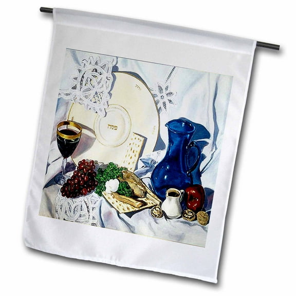 3dRose Passover Seder - Garden Flag, 12 by 18-inch