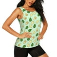 thumbnail image 2 of Bixox Women's Avocado Printed Sleeveless Fitness Workout Running Quick-Dry Tank Top, 2 of 7