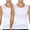 White + White, variant on Men's Compression Shirt 2 Pack Slimming Undershirts Mesh Body Shaper Chest Tummy Control Tank Top Sleeveless Workout Vest