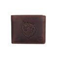 thumbnail image 1 of Cartera Karla Hanson de piel con bloqueo RFID, color marrón, 11 x 9 x 2 cm, 1 of 4