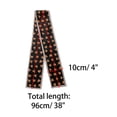 thumbnail image 3 of INSPIRE CHIC Silky Skinny Scarves Ribbon Heart Print Long Hairband Handbag Wrap Black 96x10cm/38x4 inches(LxW), 3 of 6