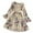 Apricot, variant on WOLLED 5-12T Kids Toddler Girls Long Sleeve Floral Dress Pleated Swing Casual Midi Dress