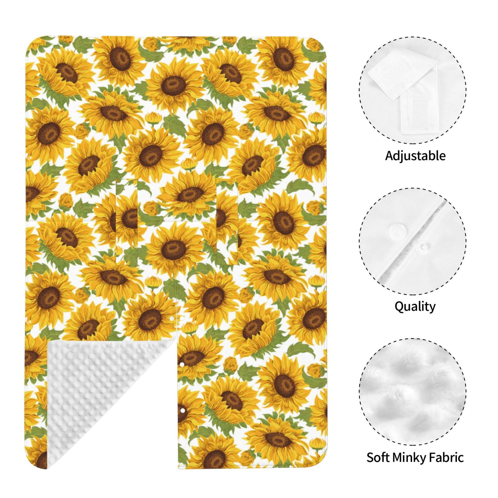 Naloa Sunflowers Baby Car Seat Cover, Breathable Baby Carrier Cover, Multiuse Baby Carrier Cover & Nursing Breastfeeding Cover