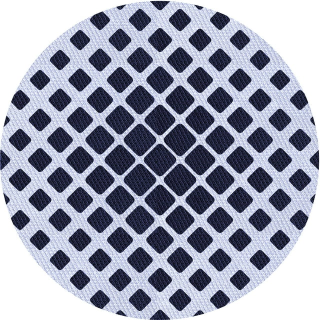 Ahgly Company Tapis d'Intérieur Lavables en Machine, Circulaires, Bleus Célestes de Transition, Ronds de 7 Pi