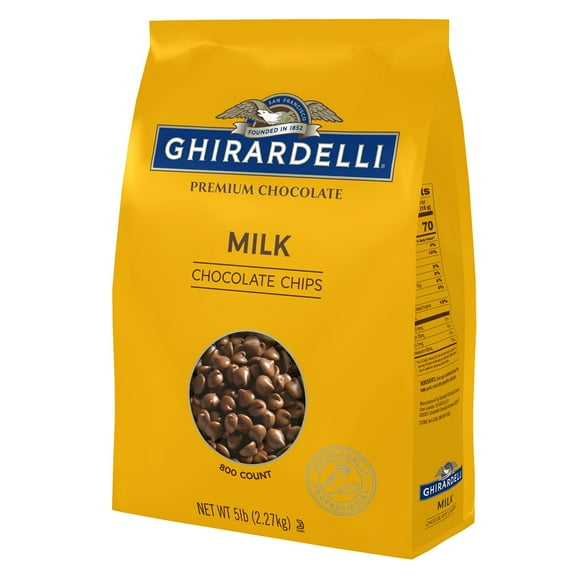 Ghirardelli Chocolate Company Milk Chocolate Chips 800 per lb., 5lb (Pack of 2)
