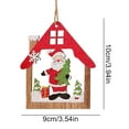 thumbnail image 2 of Fiudx Colgante de Madera de Papá Noel, Muñeco de Nieve, Adorno para Árbol de Navidad, Decoración Rústica para Fiestas, Toque Festivo para El Hogar, 10 X 9 Cm, Empaquetado En Bolsa., 2 of 2