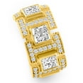 thumbnail image 3 of Pompeii 3.75Ct Princess Cut Diamond Men's Wedding Ring Band Gold Lab Grown 14k, 3 of 4