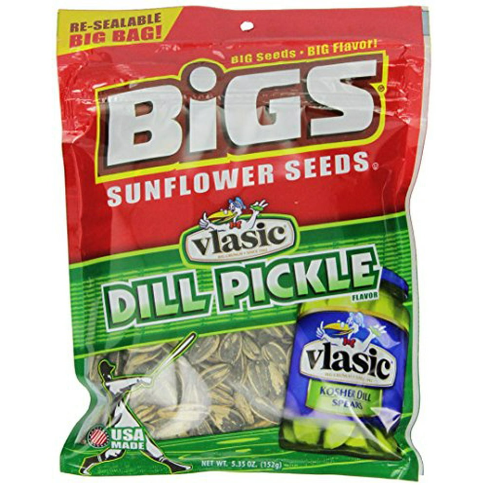 BIGS Vlasic Dill Pickle Sunflower Seeds, 5.35Ounce Bags (Pack of 12