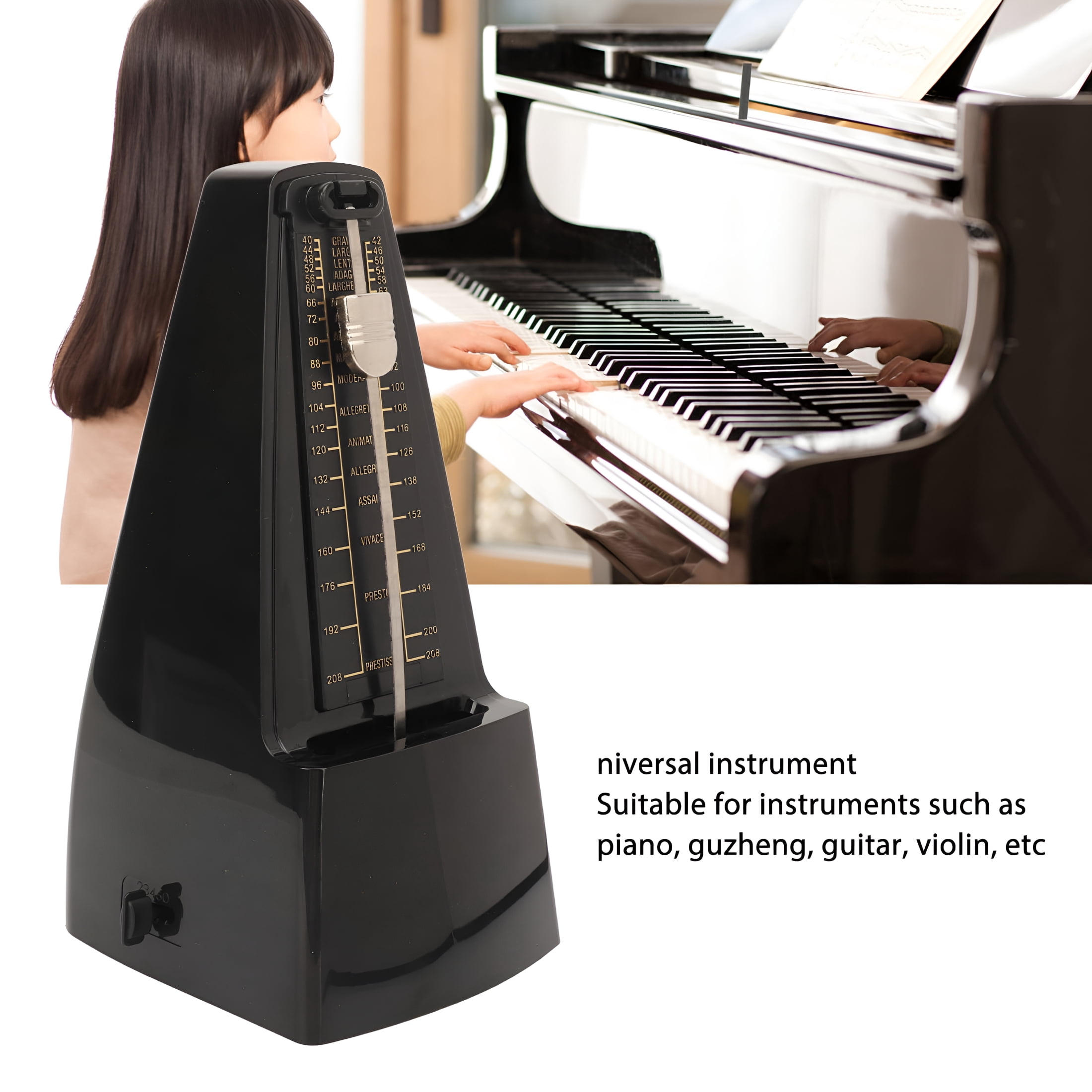 SEPTRIO Professional Mechanical Metronome 40-208 Beats per Minute Universal for Piano