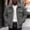Dark Gray, variant on WIZUTIZ Men's Sherpa Lined Trucker Jacket Stand Collar Full Zip Fall Winter Warm Fuzzy Outerwear Coat