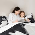 thumbnail image 5 of Homewish Patchwork Cow Hide 7-Piece Bedding Comforter Set,Country Farmhouse Lodeg King Bedding Sets,White Black Bed Sheets For Adults,Microfiber Bedroom Decor Reversible, 5 of 9