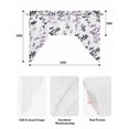 thumbnail image 5 of Grey Purple Botanical Swag Valances for Windows, Small Curtains Drapes, Watercolor Spring Floral Summer Leaf Kitchen Window Curtains Over Sink Window Treatment Valance for Bedroom/Bathroom 56"x36", 5 of 5