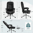 thumbnail image 2 of Homall Home Office Chair Adjustable Executive Leather Chair With Arms Ergonomic High Back Cushion Lumbar Back Support Computer Desk Chair,Black, 2 of 7