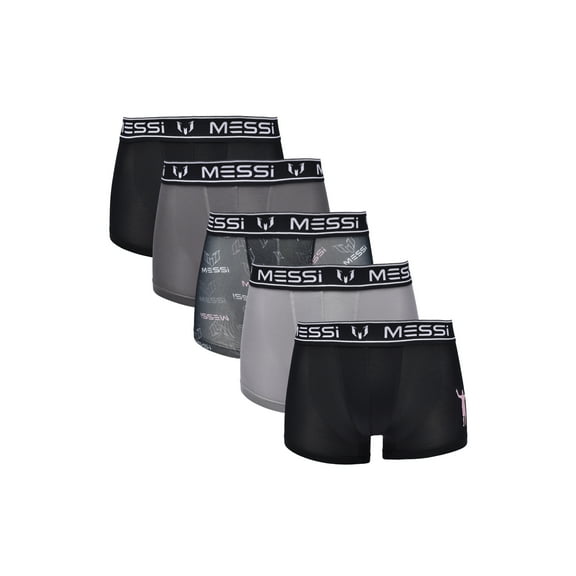 Messi Boys Athletic Boxer Brief Underwear, 5-Pack, Sizes S-L