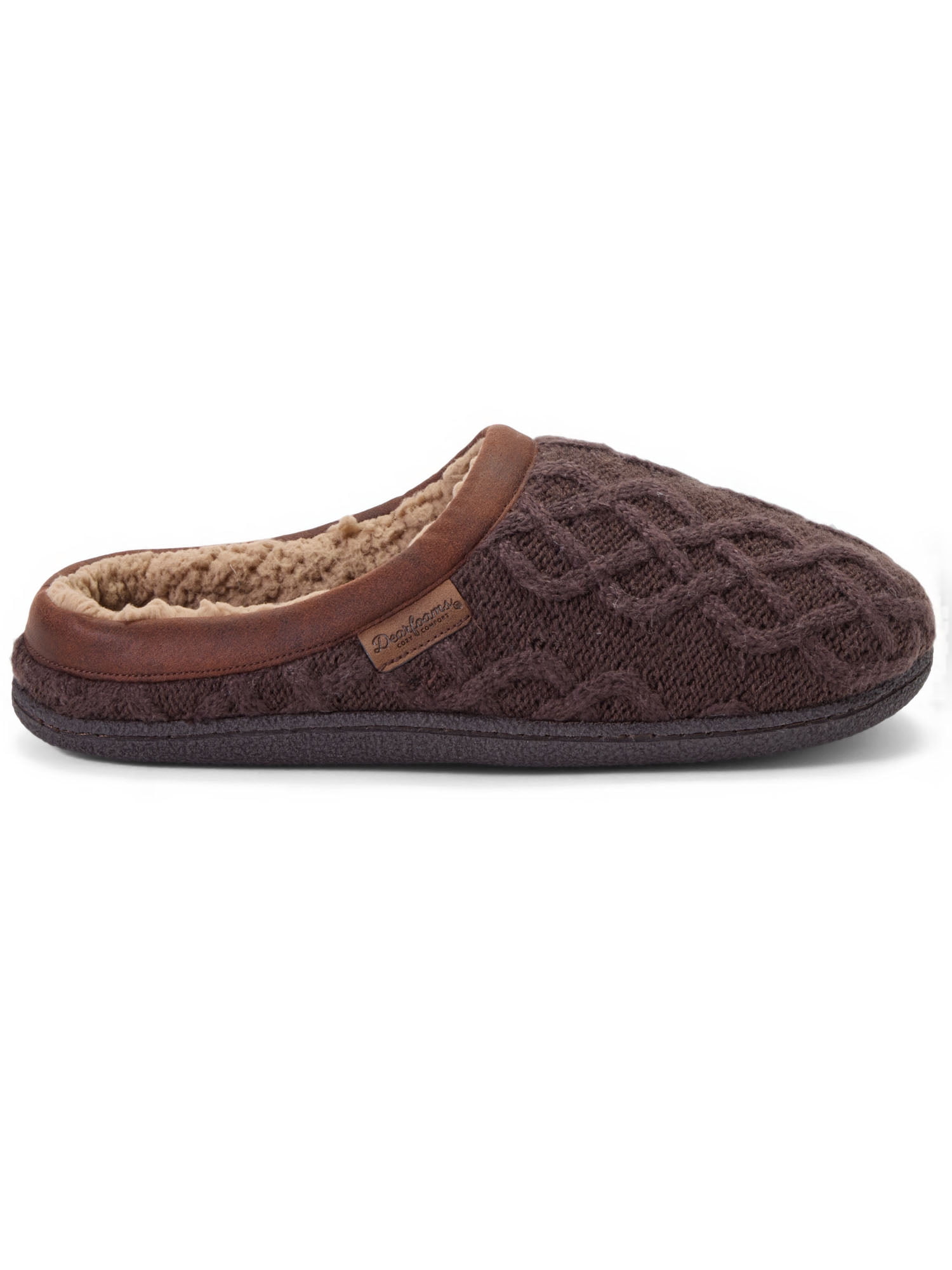 Dearfoams Cozy Comfort Men's Fisherman Knit Clog Slippers
