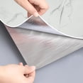 thumbnail image 6 of Dundee Deco Peel and Stick Faux Marble Wallpaper Roll, 24" x 9', White, Light Grey Veins, 6 of 8