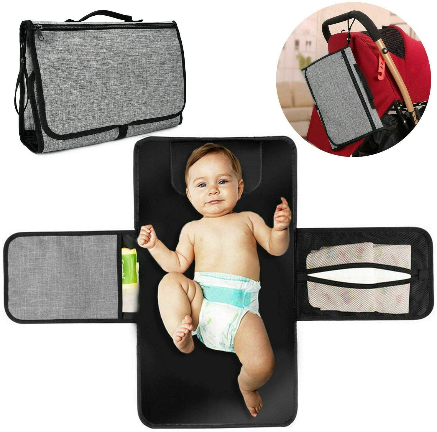 Kimyt Baby Changing Diaper Pad Newborn Nappy Diaper Play Changing Mat Portable Foldable Washable for Travel Kimyt Baby Changing Diaper Pad Newborn Nappy Diaper Play Changing Mat Portable Foldable Washable for Travel