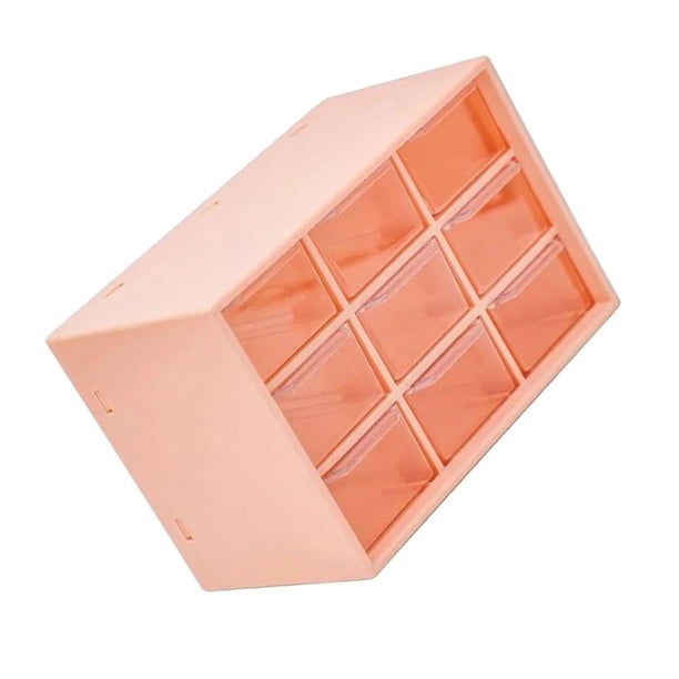Inteprter Caja de almacenamiento a prueba de polvo, 9 rejillas, caja de almacenamiento transparente de escritorio para el hogar, caja de almacenamiento de Cubiertas para muebles de jardín No.1 Inteprter HA042937-01